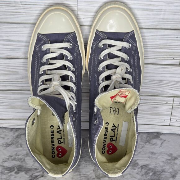 Converse Chuck Taylor All Star 70 Hi Comme des Garcons PLAY Grey Mens 10 171847C - Picture 7 of 11